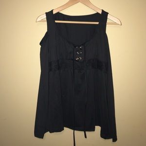 Black Cold shoulder Blouse Size Medium